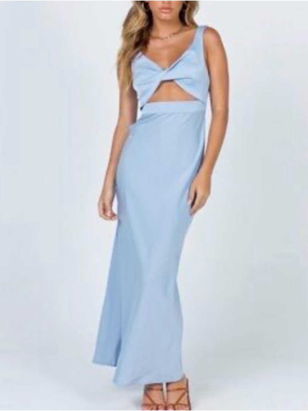 Princess Polly Light Blue Cutout Maxi Dress